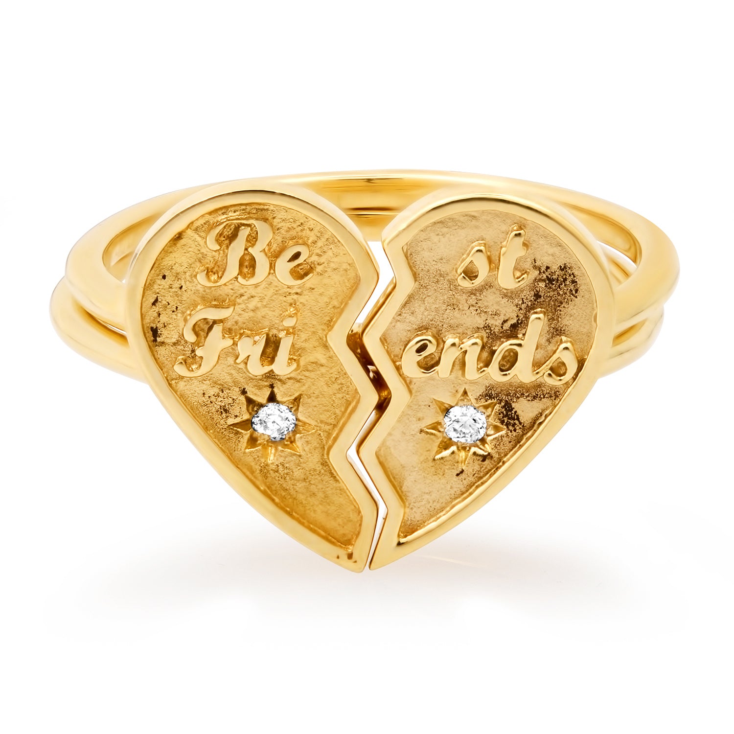 Best Friend Gold & Diamond Ring Set