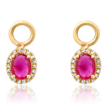 Oval Ruby Earring Charms