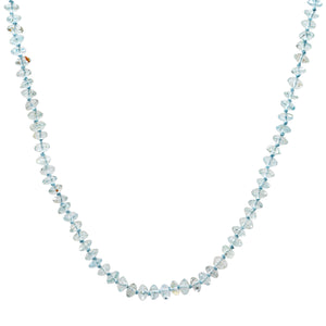 Aquamarine Gemstone Beaded Necklace