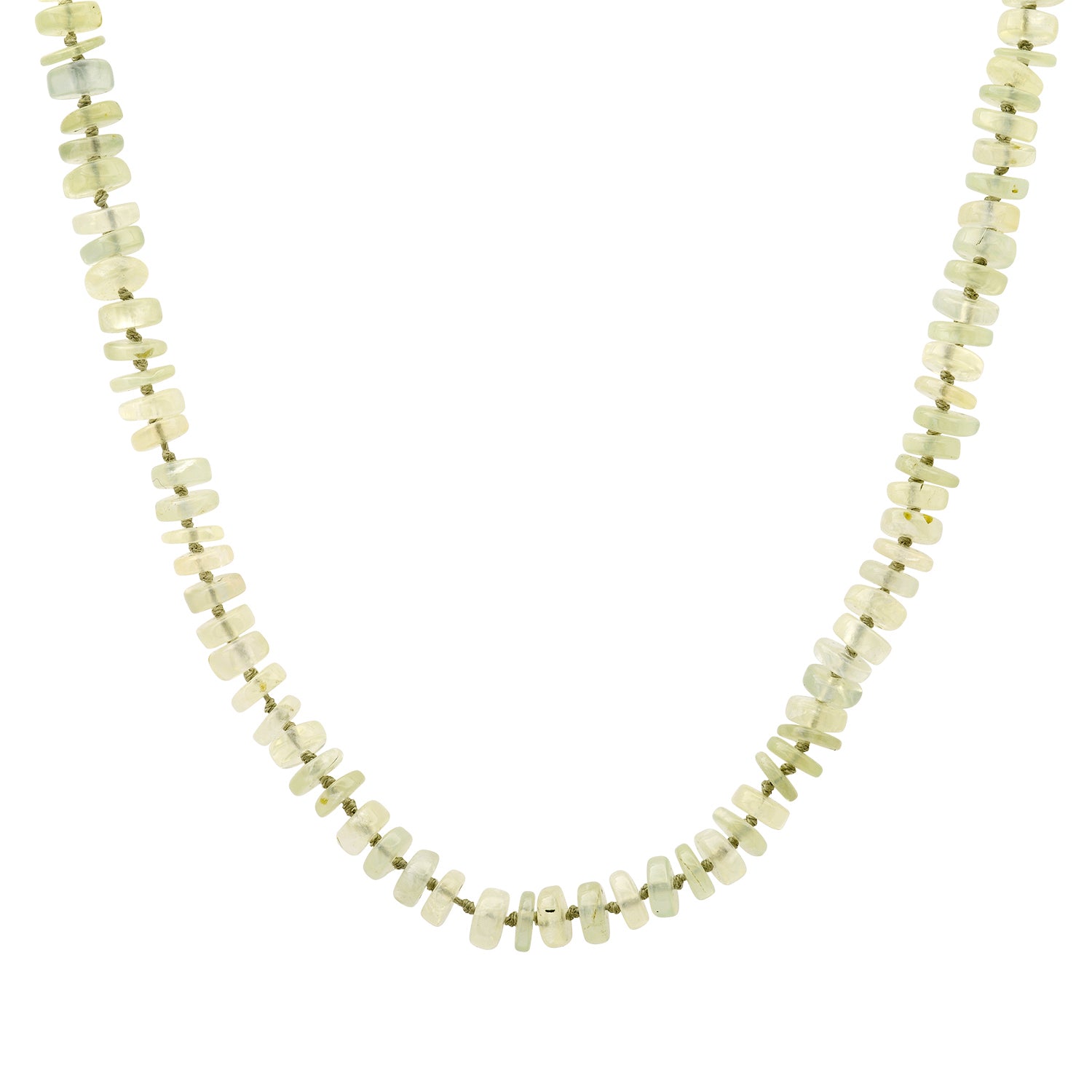 Prehnite Gemstone Beaded Necklace