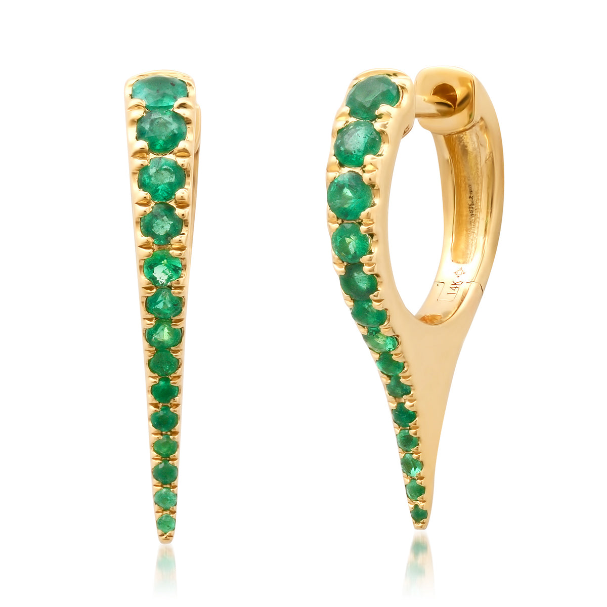The Luxe Gemstone To the Point Diamond Dagger Earrings