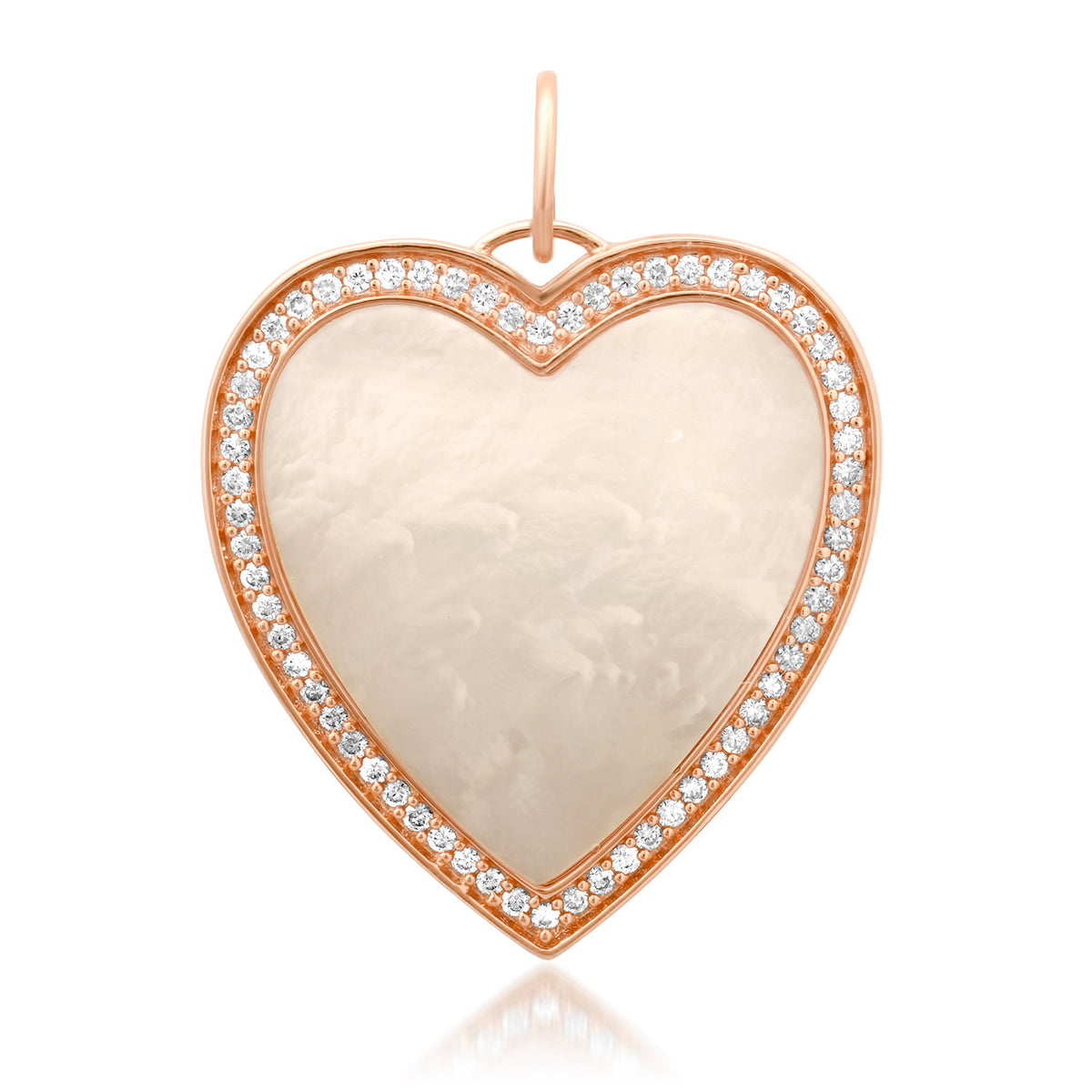 Jumbo Malachite or Mother of Pearl Heart Pendant