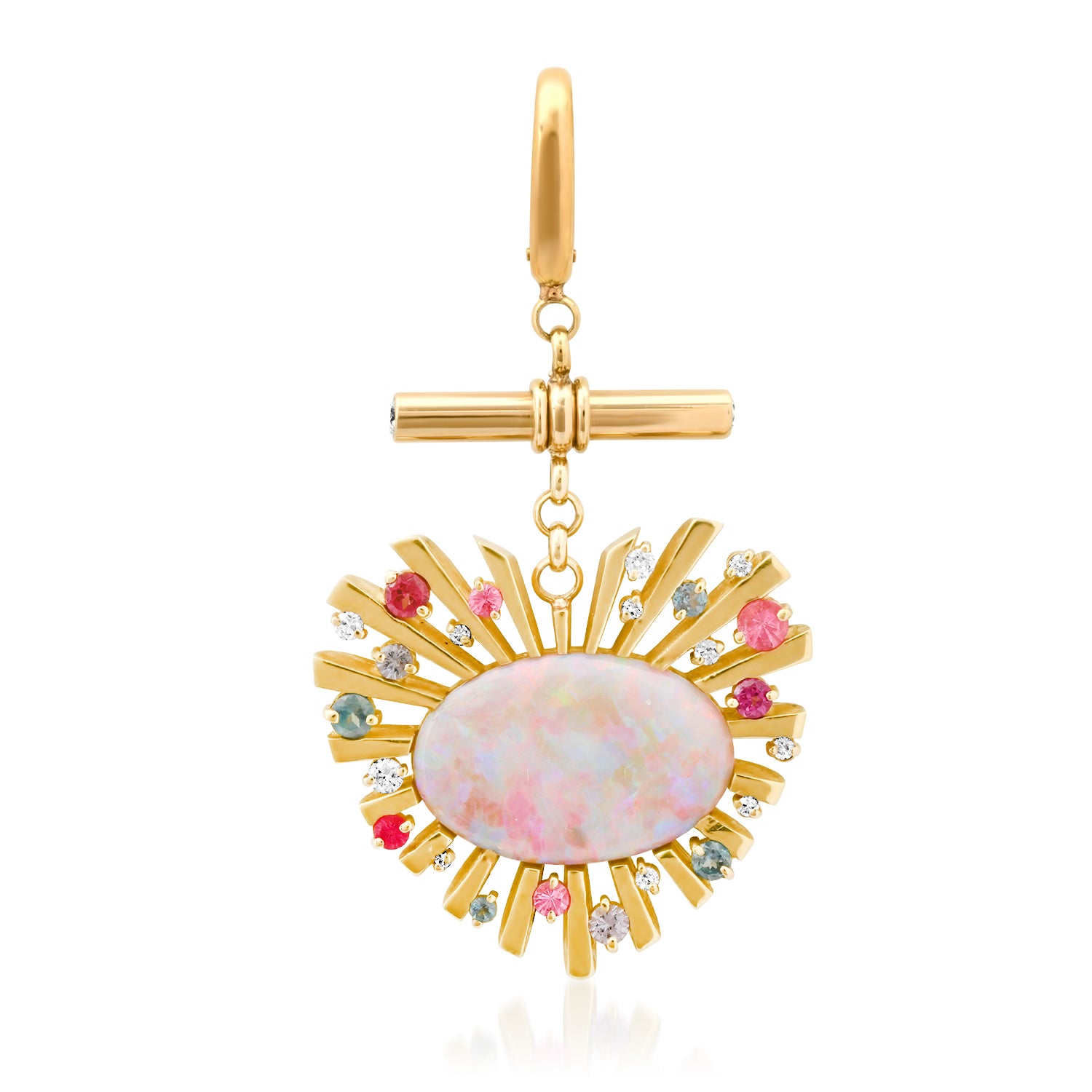 Australian Opal Divine Love Light Watch Fob Pendant 