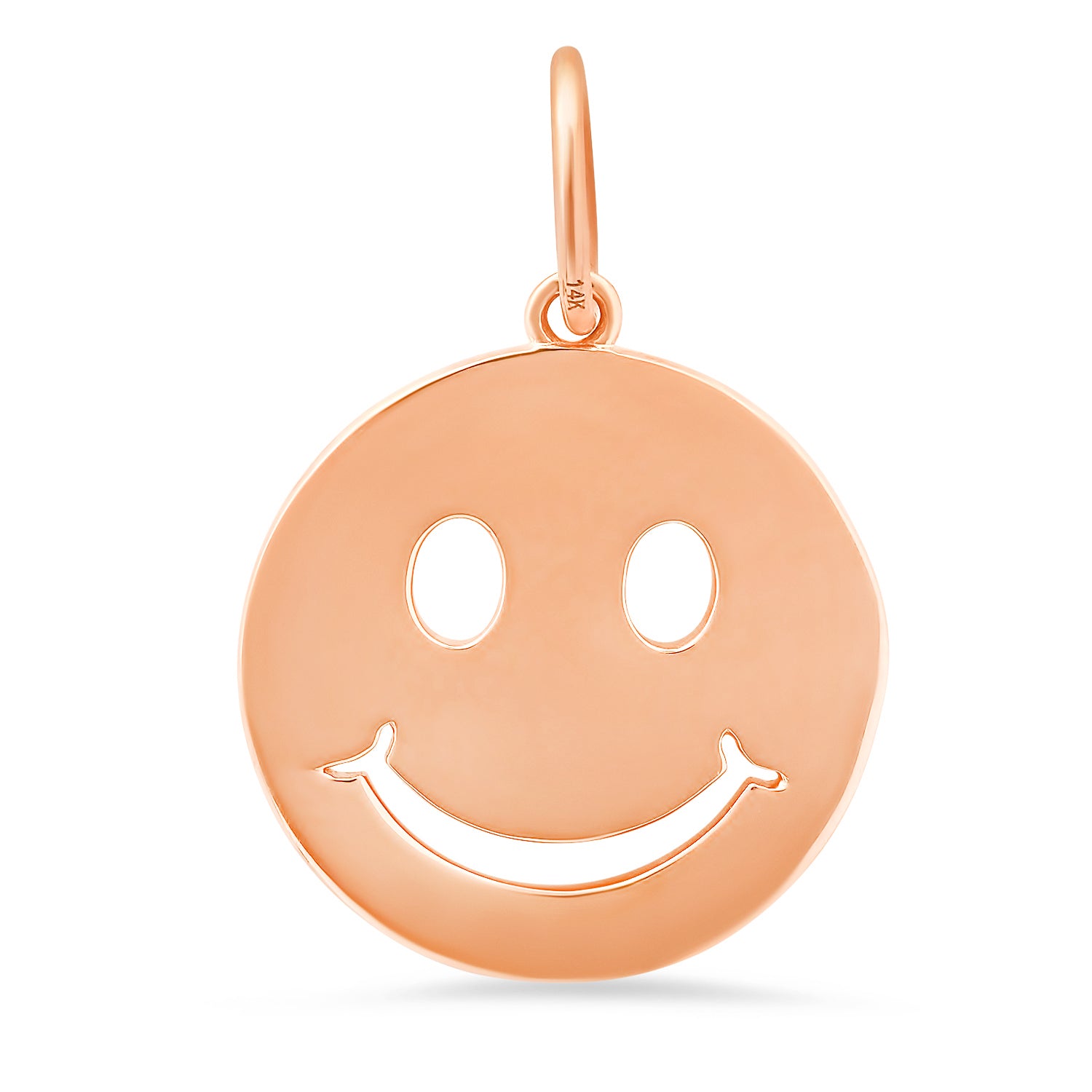 Be Happy Jumbo Gold Smiley Face Charm