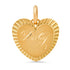 Cursive Cutie Personalized Fluted Heart Charm