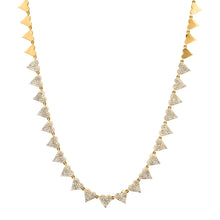 Head Over Heels Pave Diamond Heart Tennis Necklace