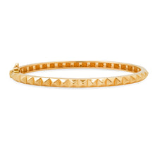 High Polish Pyramid Spike Bangle Bracelet