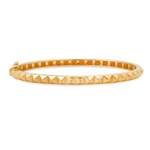 High Polish Pyramid Spike Bangle Bracelet