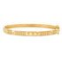 High Polish Pyramid & Diamond Spike Bangle Bracelet