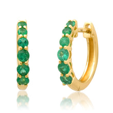 Petite Emerald Huggie Hoops