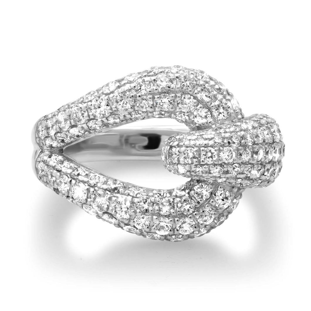 Diamond Knot Statement Ring