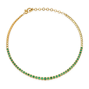 Emerald Goddess Square Collar Necklace