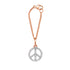 Diamond Peace Sign Watch Charm Bracelet