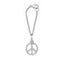 Diamond Peace Sign Watch Charm Bracelet