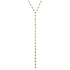Dramatic Bezel Set Emerald Lariat Necklace