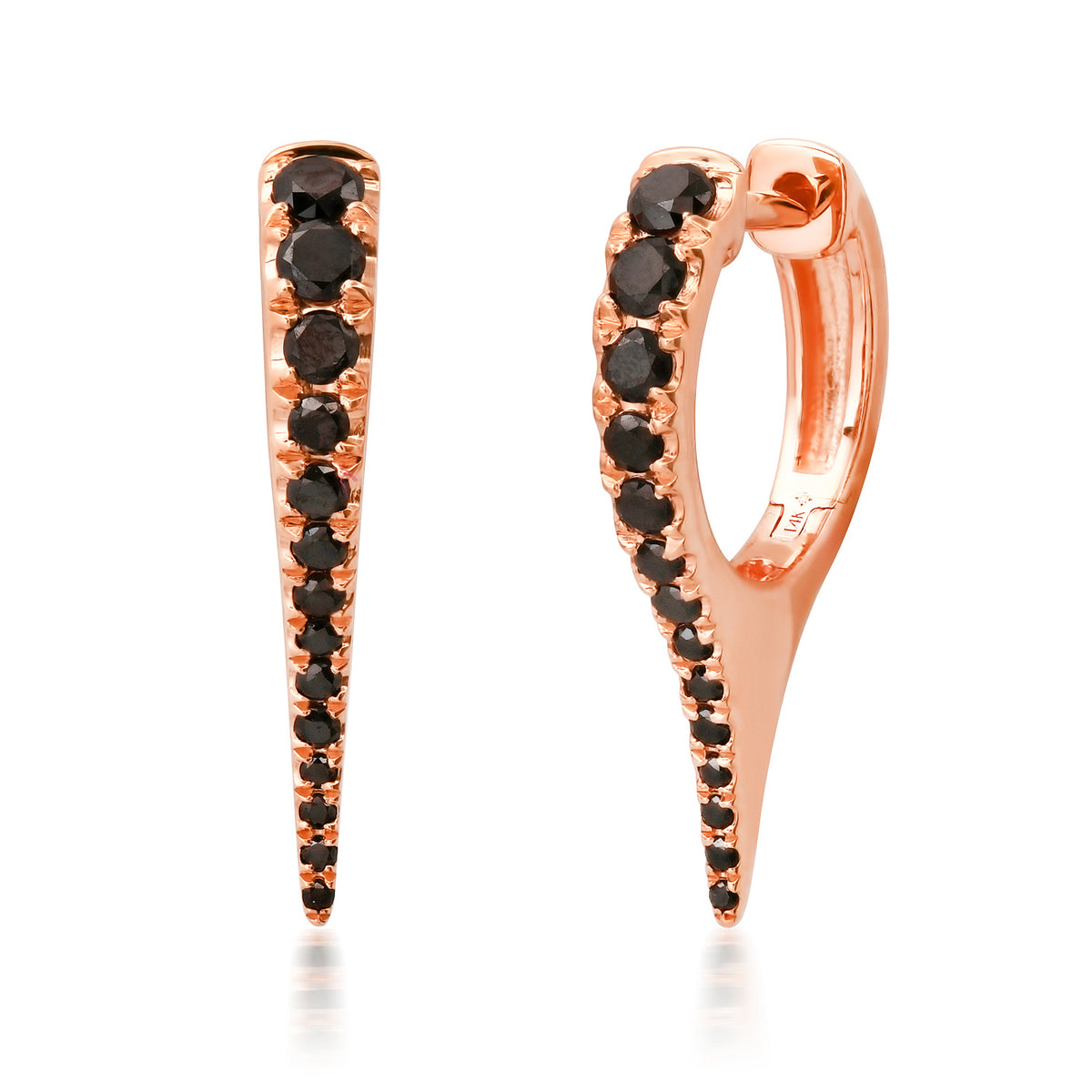  The Luxe Gemstone To the Point Diamond Dagger Earrings