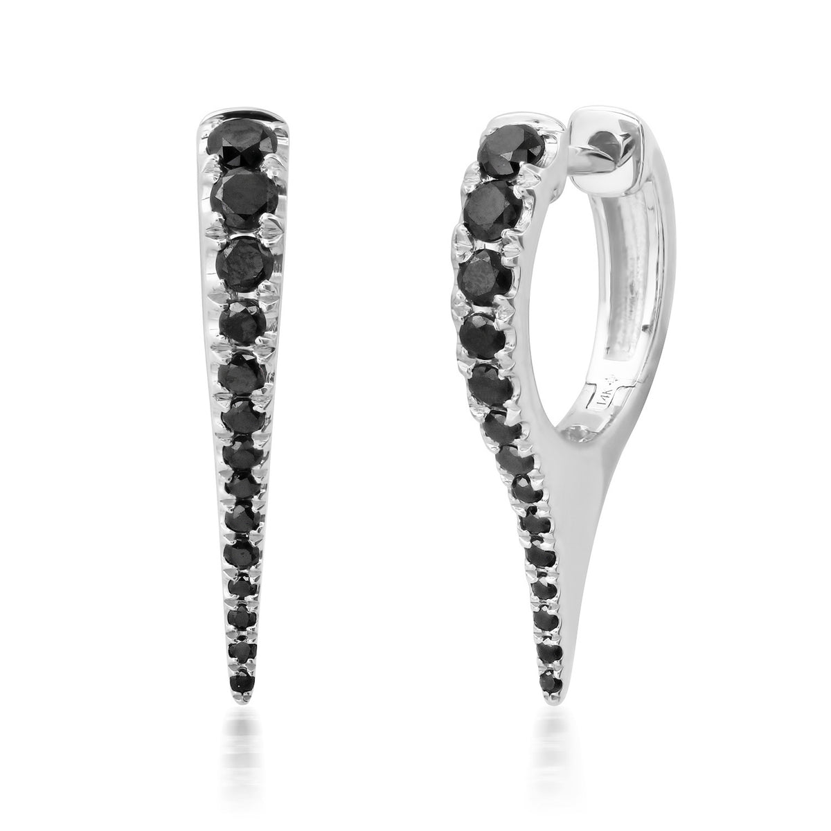  The Luxe Gemstone To the Point Diamond Dagger Earrings