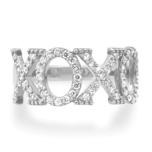 XOXO Diamond Pave Stacking Ring