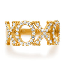 XOXO Diamond Pave Stacking Ring