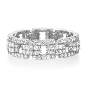 Chic Pave Diamond Chain Ring