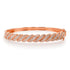 Twisted Pave Diamond & Gold Bangle Bracelet