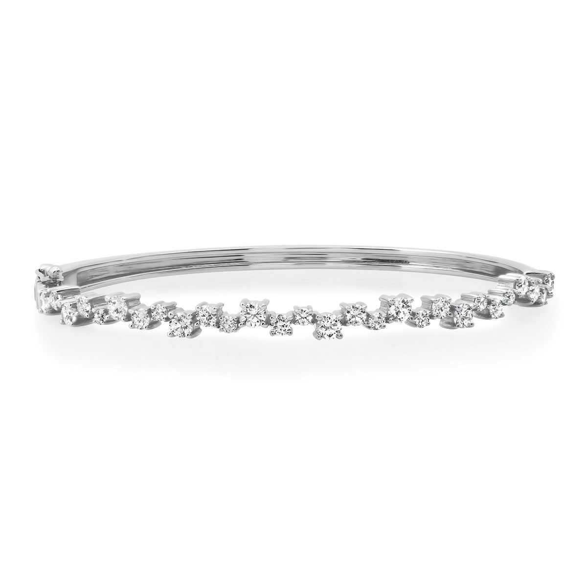 Illuminating Scattered Diamond Bangle Bracelet