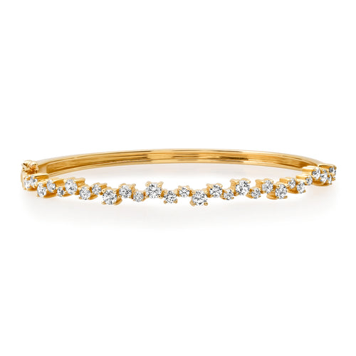 Illuminating Scattered Diamond Bangle Bracelet