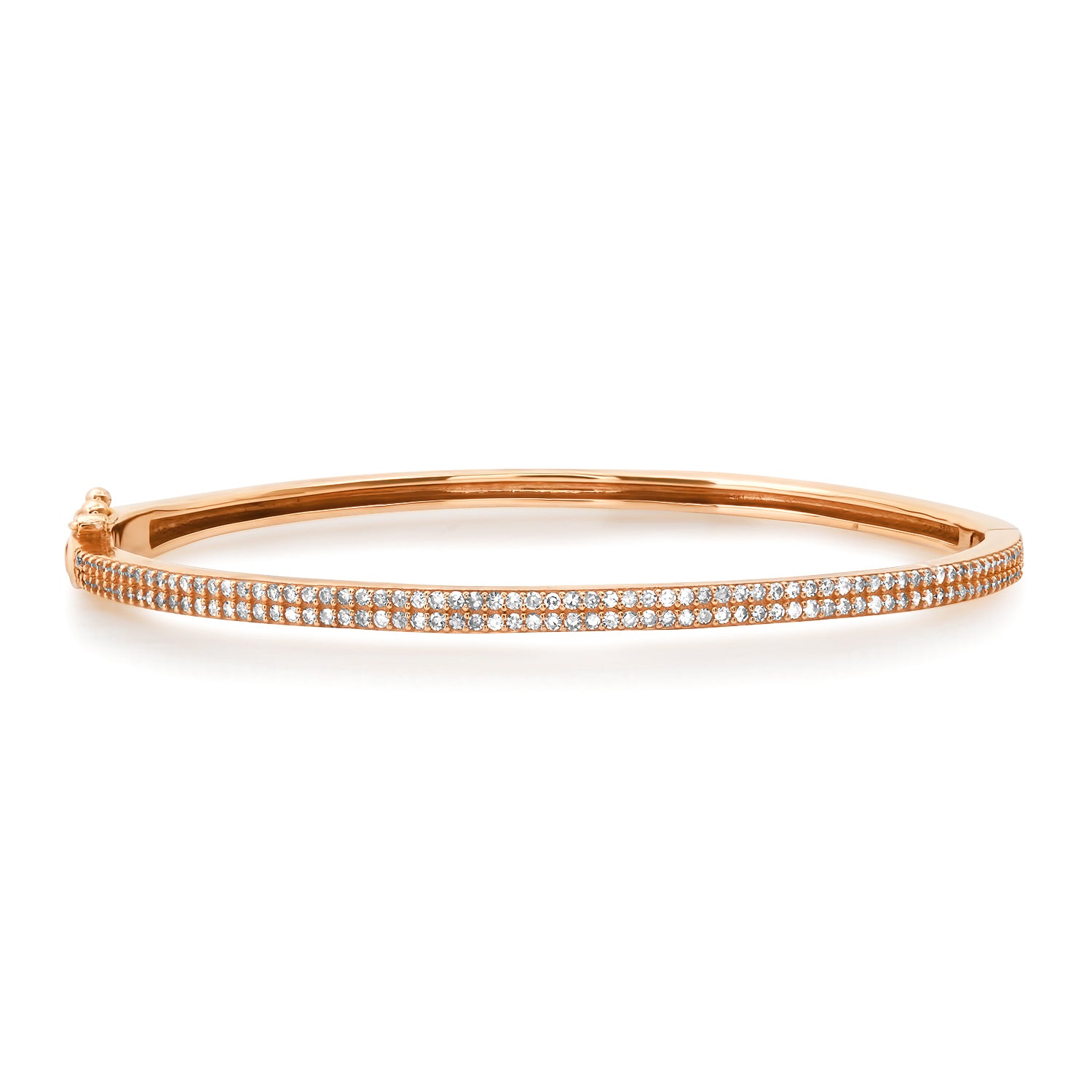 Sleek Essential Pave Diamond Bangle Bracelet