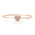 Pave Diamond Heart Bangle with Hidden Hook Clasp