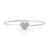 Pave Diamond Heart Bangle with Hidden Hook Clasp