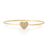 Pave Diamond Heart Bangle with Hidden Hook Clasp