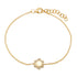 Smiley Diamond Flower Chain Bracelet 