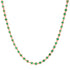 Dainty Bezel Set Emerald Chain Necklace