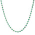 Dainty Bezel Set Emerald Chain Necklace