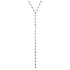 Dramatic Bezel Set Emerald Lariat Necklace