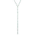 Dramatic Bezel Set Emerald Lariat Necklace