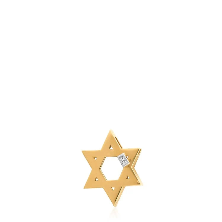 Slide-On Ribbed or Pave Star of David Charm