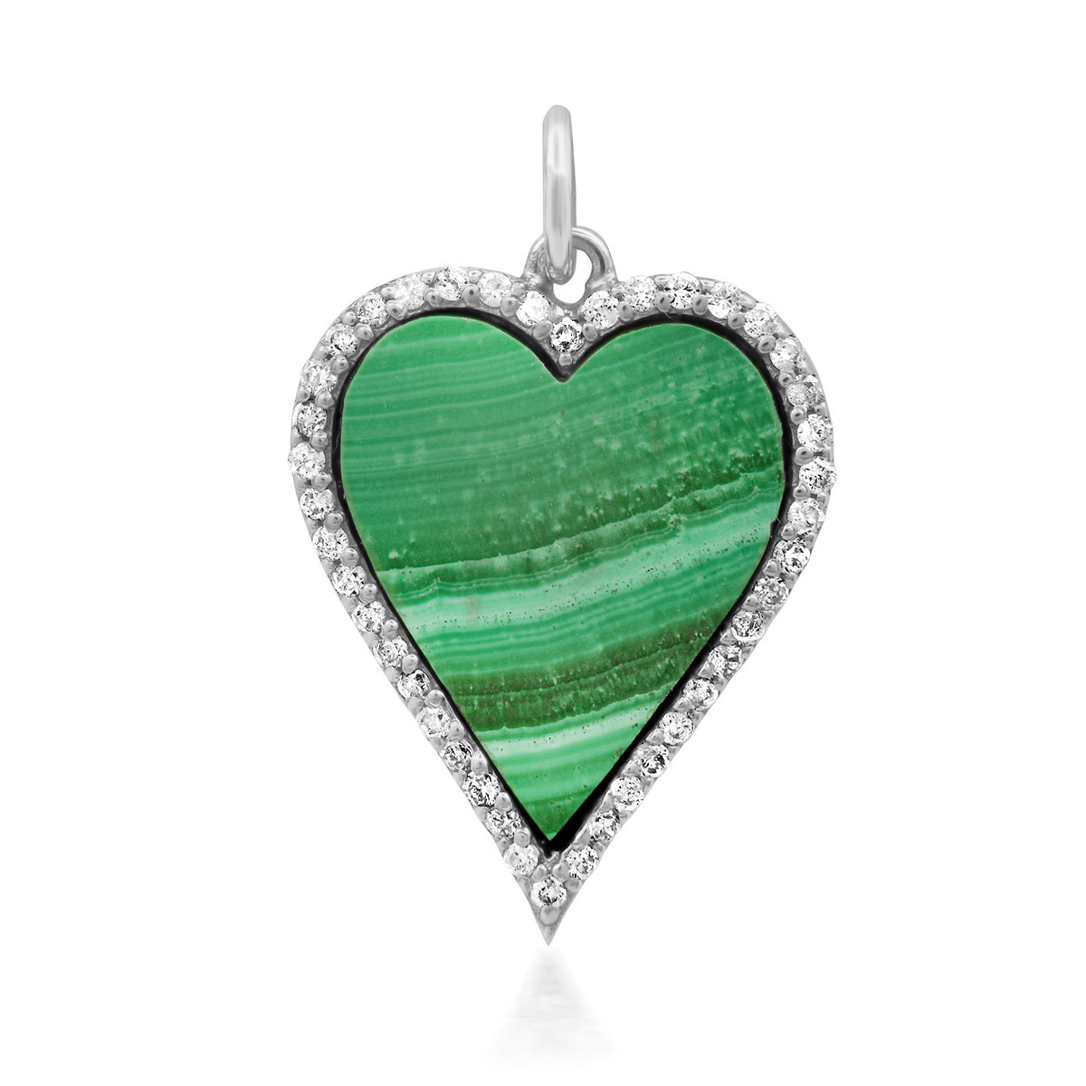 Heavenly Diamond & Gemstone Heart Charm