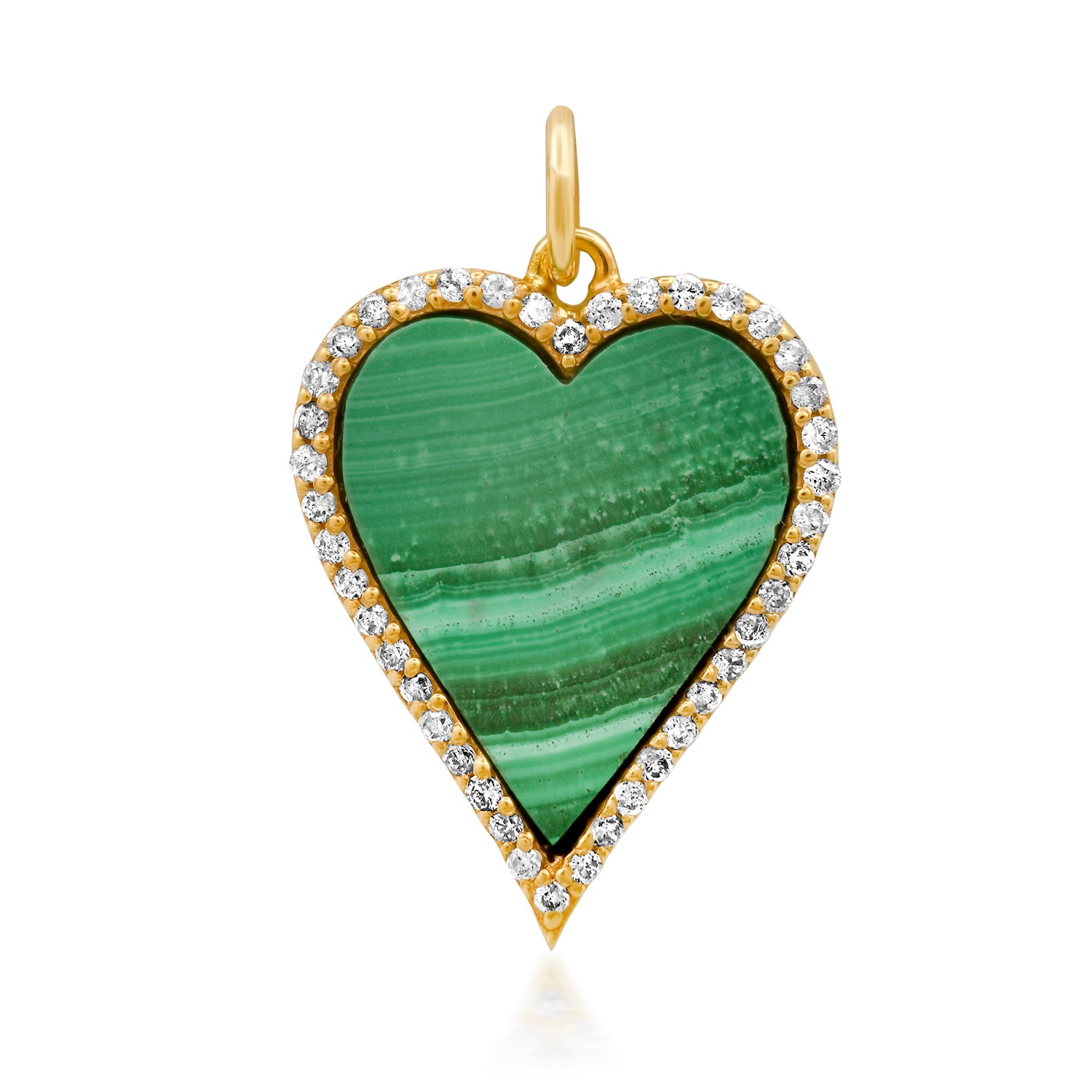 Heavenly Diamond & Gemstone Heart Charm