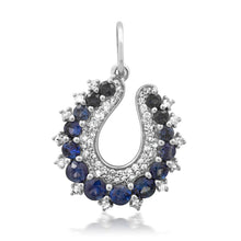 Chubby Diamond & Gemstone Horseshoe Charm