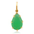 Small Pear Shaped Scalloped Gemstone Charm