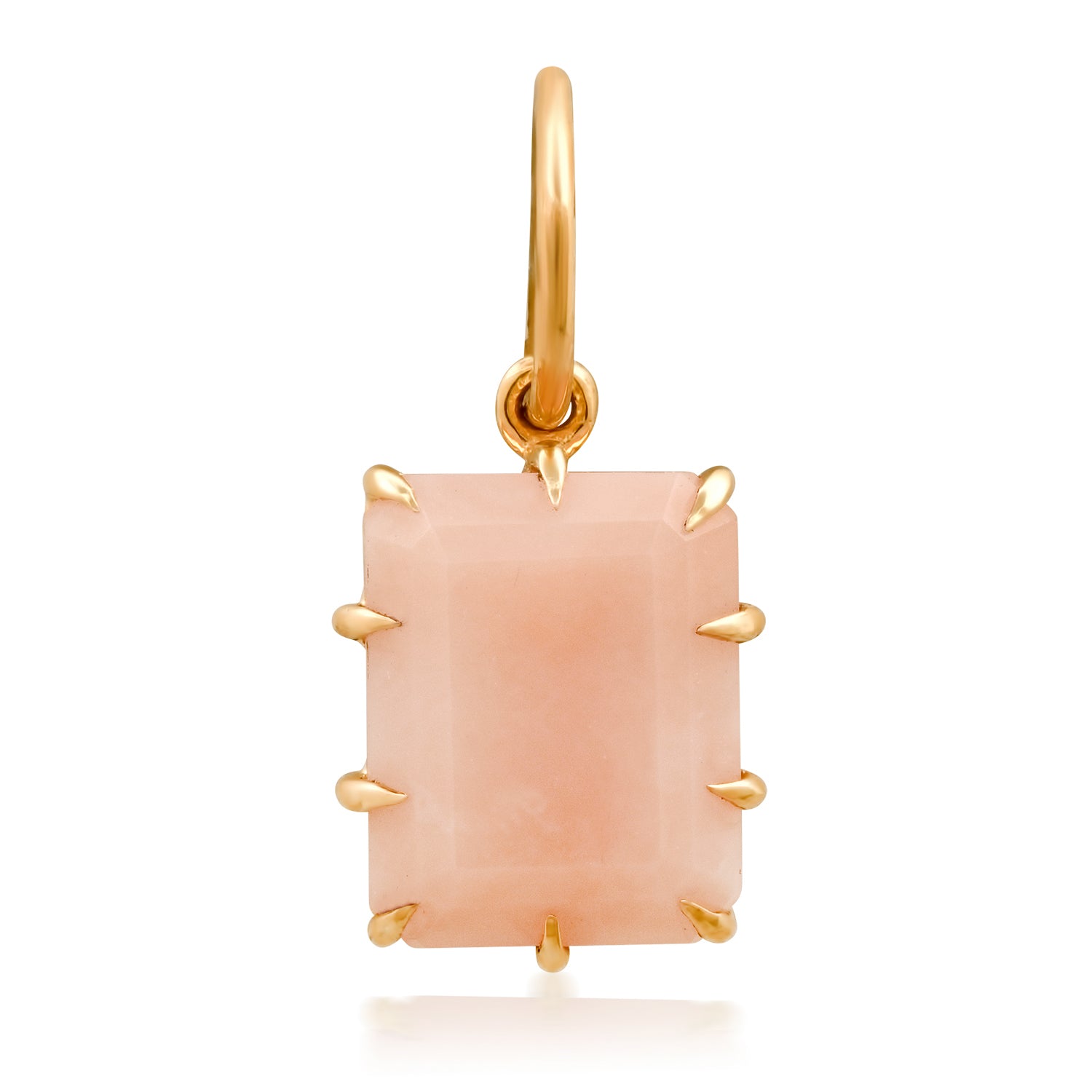 Small Faceted Scalloped Gemstone Charm