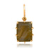 Small Faceted Scalloped Gemstone Charm