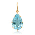 Small Pear Shaped Scalloped Gemstone Charm