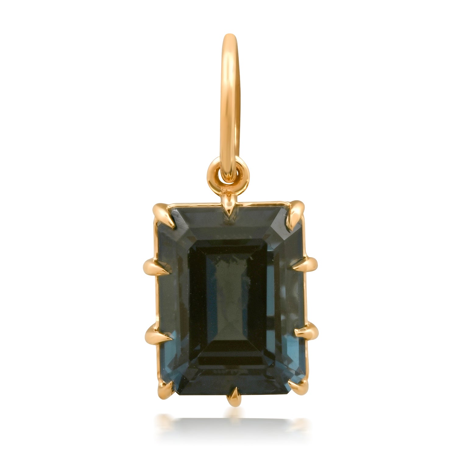 Small Faceted Scalloped Gemstone Charm
