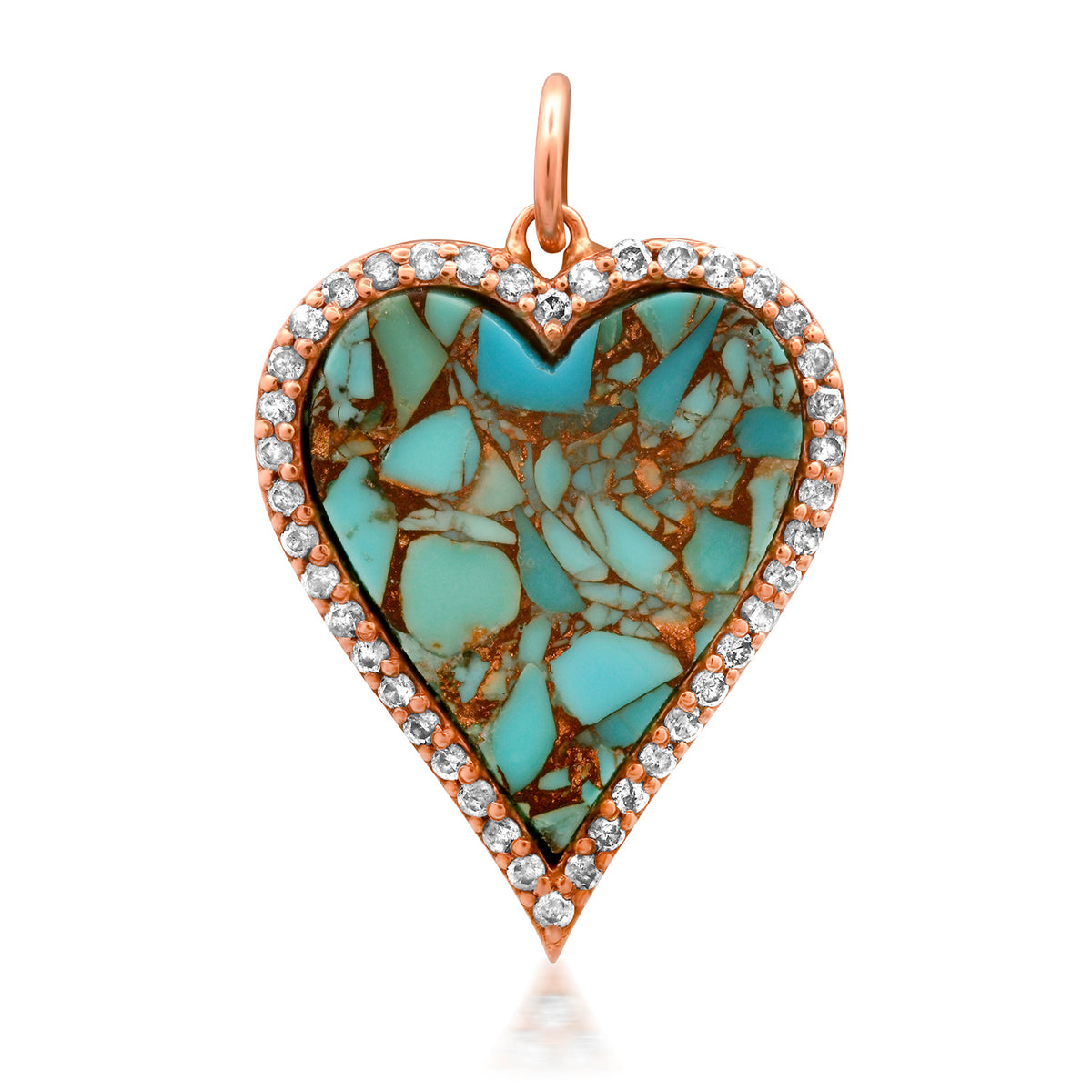 Heavenly Diamond & Gemstone Heart Charm