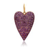 Elongated Amethyst Heart Charm