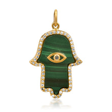 Evil Eye Diamond & Gemstone Hamsa Charm