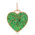 Pave Chubby Gemstone Heart Charm