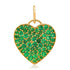 Pave Chubby Gemstone Heart Charm